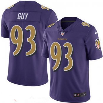Men's Baltimore Ravens #93 Lawrence Guy Purple 2016 Color Rush Stitched NFL Nike Limited Jersey