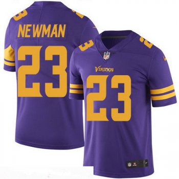 Men's Minnesota Vikings #23 Terence Newman Purple 2016 Color Rush Stitched NFL Nike Limited Jersey