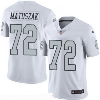 Men's Oakland Raiders #72 John Matuszak Retired White 2016 Color Rush Stitched NFL Nike Limited Jersey