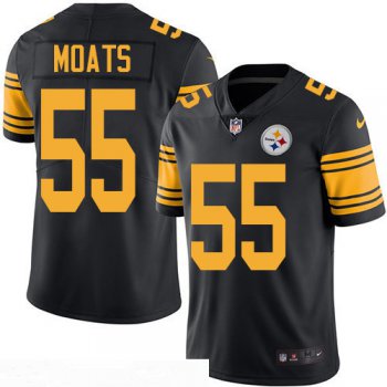 Men's Pittsburgh Steelers #55 Arthur Moats Black 2016 Color Rush Stitched NFL Nike Limited Jersey