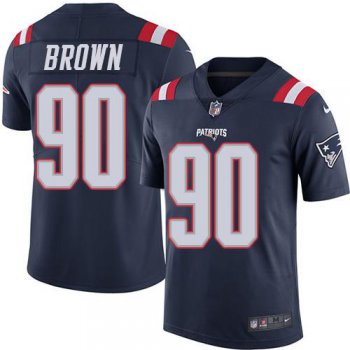 Nike Patriots #90 Malcom Brown Navy Blue Men's Stitched NFL Limited Rush Jersey