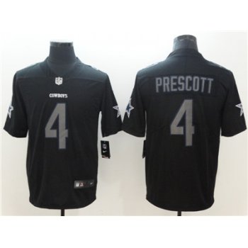 Nike Dallas Cowboys #4 Dal Prescott Black Impact Limited Jersey
