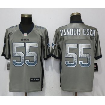 Nike Dallas Cowboys #55 Leighton Vander Esch Gray Drift Fashion Elite Jersey