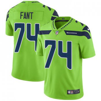Nike Seattle Seahawks #74 George Fant Green Men's Stitched NFL Limited Rush Jersey