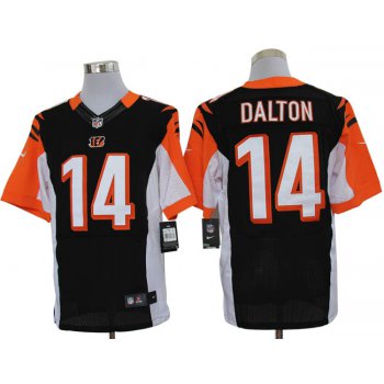 Size 60 4XL-Andy Dalton Cincinnati Bengals #14 Black Stitched Nike Elite NFL Jerseys