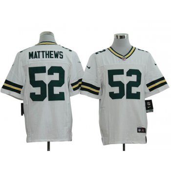 Size 60 4XL-Clay Matthews Green Bay Packers #52 White Stitched Nike Elite NFL Jerseys