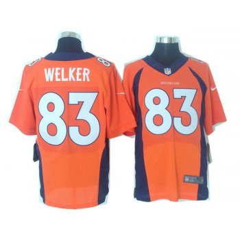 Size 60 4XL 2013 New Collar Wes Welker Denver Broncos #83 Orange Stitched Nike Elite Jersey