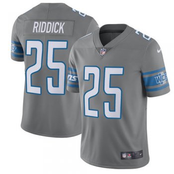Men's Nike Detroit Lions #25 Theo Riddick Limited Steel Rush NFL Jersey