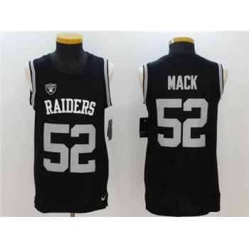 Men's Oakland Raiders #52 Khalil Mack Black Color Rush 2017 Vest Stitched NFL Nike Tank Top Jersey