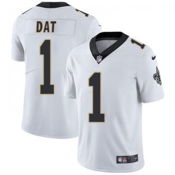 Nike New Orleans Saints #1 Who Dat White Men's Stitched NFL Vapor Untouchable Limited Jersey