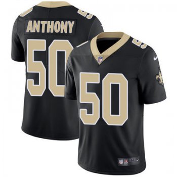 Nike New Orleans Saints #50 Stephone Anthony Black Team Color Men's Stitched NFL Vapor Untouchable Limited Jersey