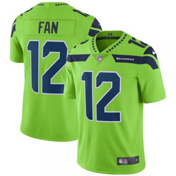 Nike Seattle Seahawks #12 Fan Green Men's Stitched NFL Limited Rush Jersey