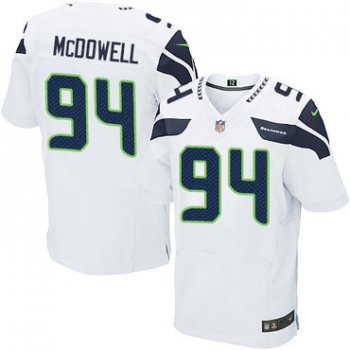 Nike Seattle Seahawks #94 Malik McDowell White Men's Stitched NFL Elite Jersey