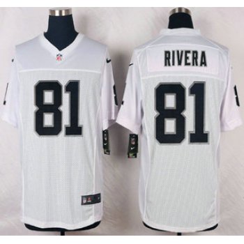 Oakland Raiders #81 Mychal Rivera Nike White Elite Jersey