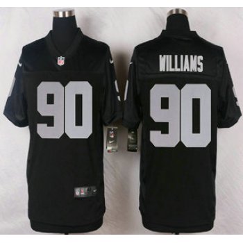 Oakland Raiders #90 Dan Williams Nike Black Elite Jersey