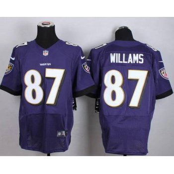 Men's Baltimore Ravens #87 Maxx Williams 2013 Nike Purple Elite Jersey
