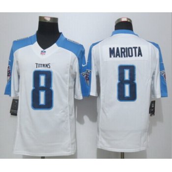 Men's Tennessee Titans #8 Marcus Mariota Nike White Limited Jersey