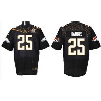 Men's Denver Broncos #25 Chris Harris Jr Black 2016 Pro Bowl Nike Elite Jersey