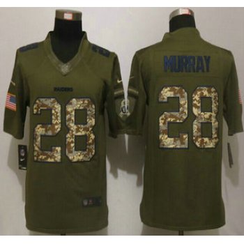 Men's Oakland Raiders #28 Latavius Murray Green Salute to Service 2015 NFL Nike Limited Jersey