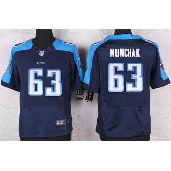 Men's Tennessee Titans #63 Mike Munchak Navy Blue Retired Player NFL Nike Elite Jersey