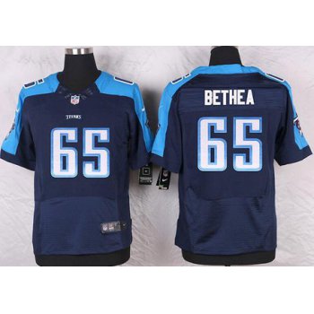 Men's Tennessee Titans #65 Elvin Bethea Navy Blue Retired Player NFL Nike Elite Jersey