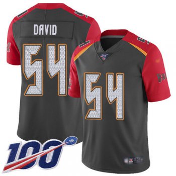 Nike Buccaneers #54 Lavonte David Gray Men's Stitched NFL Limited Inverted Legend 100th Season Jersey