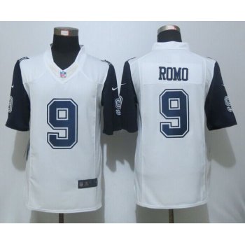 Nike Cowboys 9 Tony Romo White Color Rush Limited Jersey