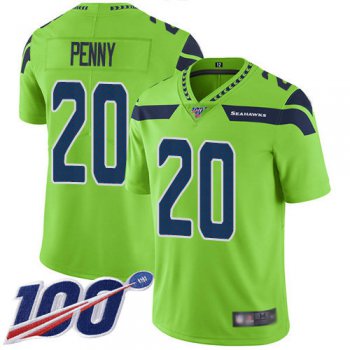 Nike Seahawks #20 Rashaad Penny Green Men's Stitched NFL Limited Rush 100th Season Jersey