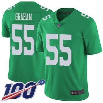 Nike Eagles #55 Brandon Graham Green Men's Stitched NFL Limited Rush 100th Season Jersey