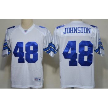 Dallas Cowboys #48 Daryl Johnston White Legend Jersey