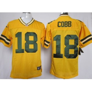 Nike Green Bay Packers #18 Randall Cobb Yellow Elite Jersey