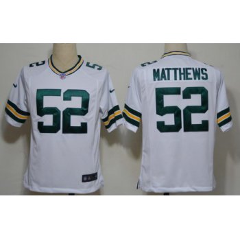 Nike Green Bay Packers #52 Clay Matthews White Game Jersey