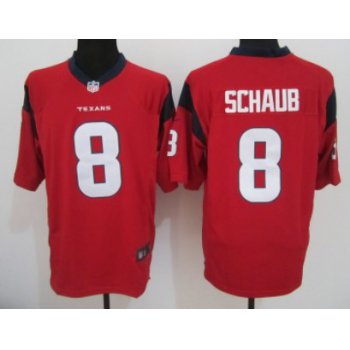 Nike Houston Texans #8 Matt Schaub Red Game Jersey