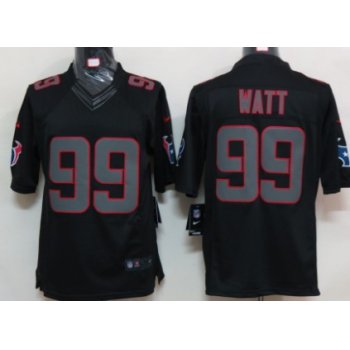 Nike Houston Texans #99 J.J. Watt Black Impact Limited Jersey