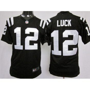 Nike Indianapolis Colts #12 Andrew Luck Black Game Jersey