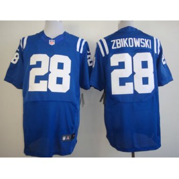 Nike Indianapolis Colts #28 Tom Zbikowski Blue Elite Jersey