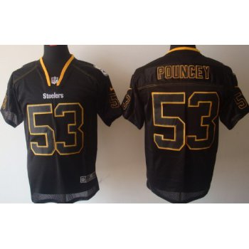 Nike Pittsburgh Steelers #53 Maurkice Pouncey Lights Out Black Elite Jersey
