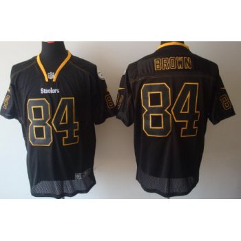 Nike Pittsburgh Steelers #84 Antonio Brown Lights Out Black Elite Jersey