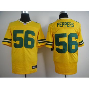 Nike Green Bay Packers #56 Julius Peppers Yellow Elite Jersey