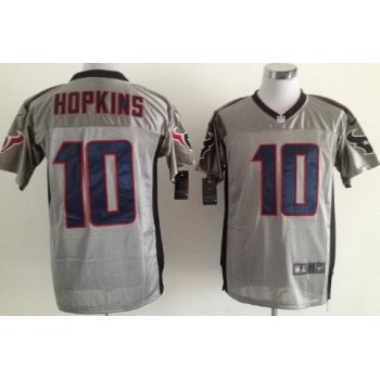 Nike Houston Texans #10 DeAndre Hopkins Gray Shadow Elite Jersey