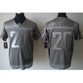 Nike Oakland Raiders #20 Darren McFadden Gray Shadow Elite Jersey