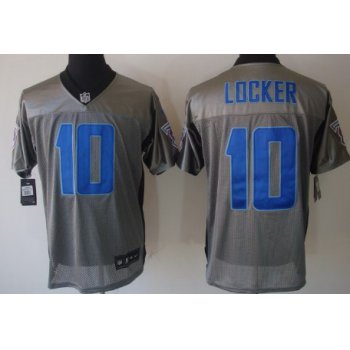 Nike Tennessee Titans #10 Jake Locker Gray Shadow Elite Jersey