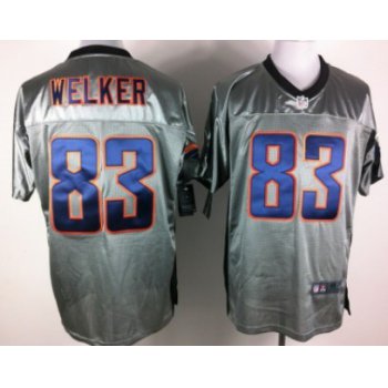 Nike Denver Broncos #83 Wes Welker Gray Shadow Elite Jersey