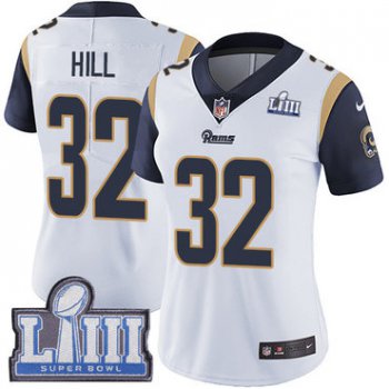 #32 Limited Troy Hill White Nike NFL Road Women's Jersey Los Angeles Rams Vapor Untouchable Super Bowl LIII Bound