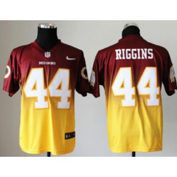 Nike Washington Redskins #44 John Riggins Red/Gold Fadeaway Elite Jersey