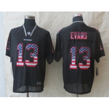 Nike Tampa Bay Buccaneers #13 Mike Evans 2014 USA Flag Fashion Black Elite Jersey