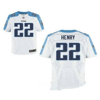 Men's Tennessee Titans #22 Derrick Henry White Road Stitched NFL Nike Elite Jersey