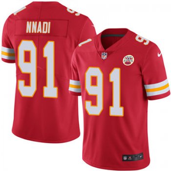Nike Kansas City Chiefs #91 Derrick Nnadi Red Team Color Men's Stitched NFL Vapor Untouchable Limited Jersey
