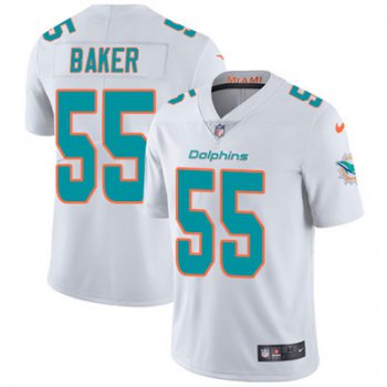 Nike Miami Dolphins #55 Jerome Baker White Men's Stitched NFL Vapor Untouchable Limited Jersey