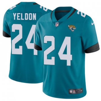 Nike Jacksonville Jaguars #24 T.J. Yeldon Teal Green Team Color Men's Stitched NFL Vapor Untouchable Limited Jersey